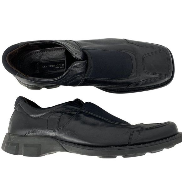 Kenneth Cole New York Mens Black Loafer Leather Sz 11.5 Italy 3818 - Picture 1 of 10